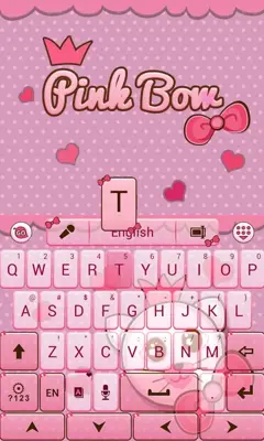 Pink Bow GO Keyboard Theme android App screenshot 3