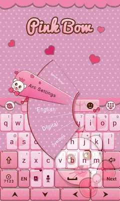 Pink Bow GO Keyboard Theme android App screenshot 4