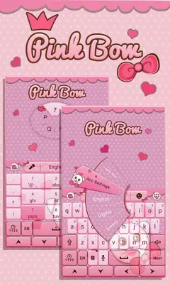 Pink Bow GO Keyboard Theme android App screenshot 5